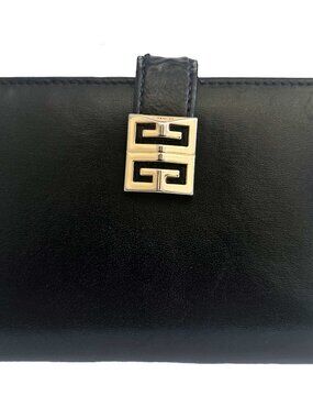 GIVENCHY BLACK 4G MEDIUM LEATHER WALLET